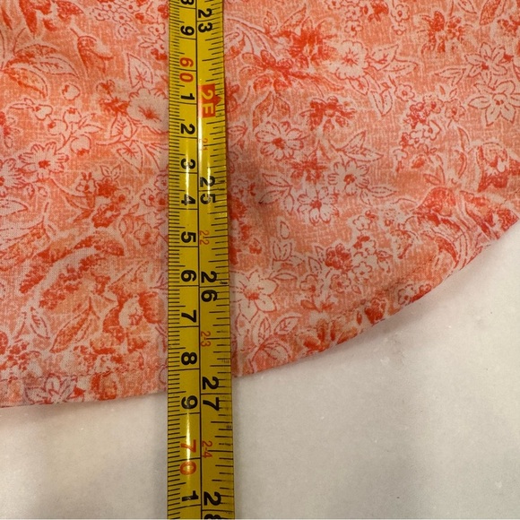 Ralph Lauren Jeans Co. Women’s pink & white Floral Button Down shirt Sz Large - Picture 5 of 9